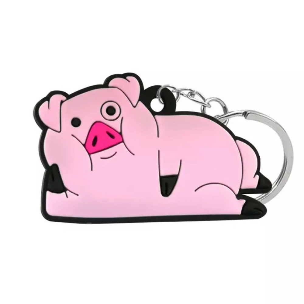 New cute pink pig keychain accessories